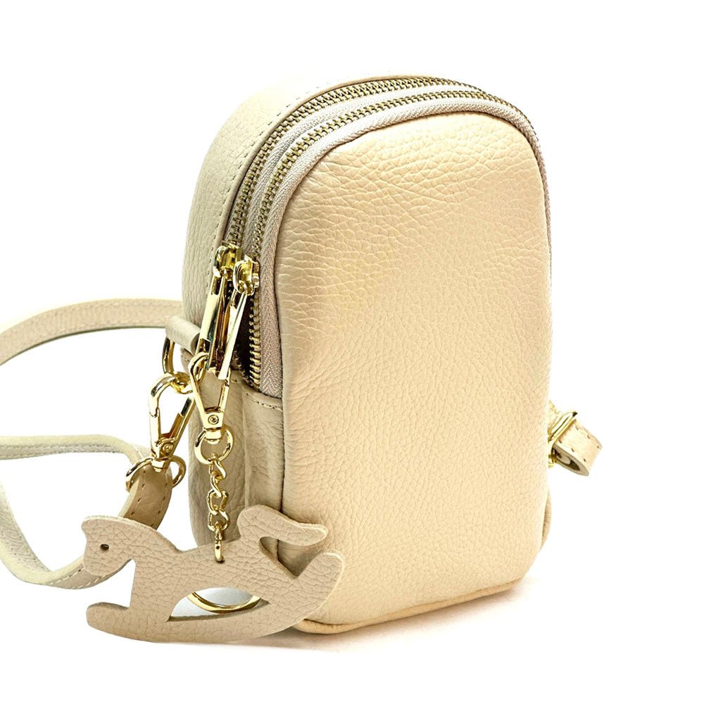 Argelia Mini Italian Leather Crossbody Bag - Handcrafted in Florence - Leather Italiano