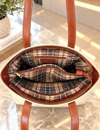 Augusta Hand-Dyed Italian Leather Work Tote - Leather Italiano