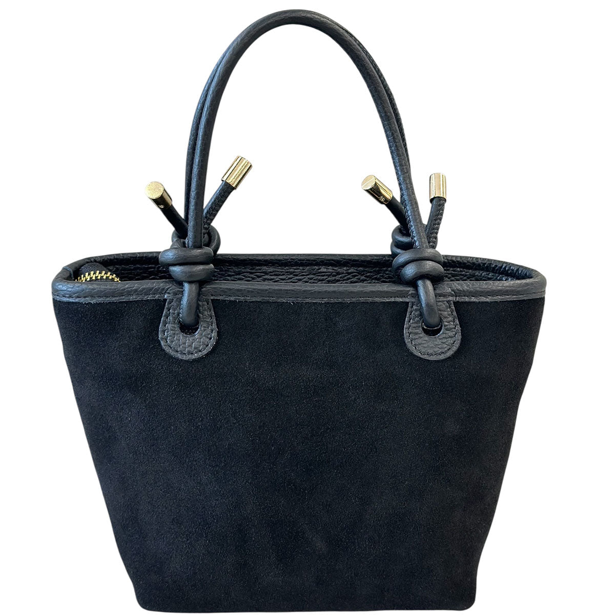 Aurelia Italian Suede Knot Handle Tote Bag - Leather Italiano