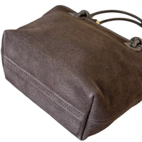 Aurelia Italian Suede Knot Handle Tote Bag - Leather Italiano