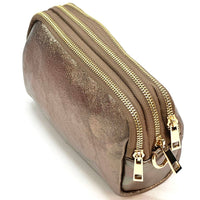 Aurora Metallic Italian Leather Crossbody Wallet – Compact & Chic - Leather Italiano