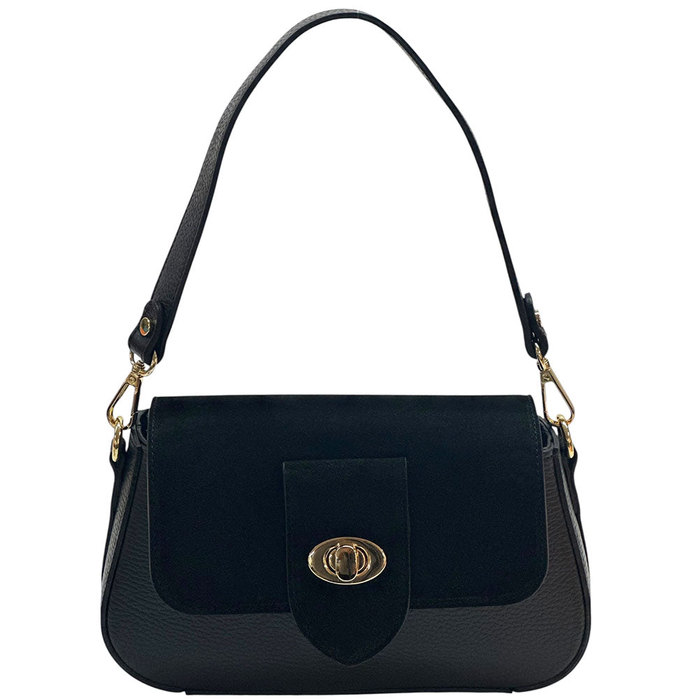 Be Exclusive Leather Cross - Body Bag – Handmade in Florence from Calfskin & Suede - Leather Italiano