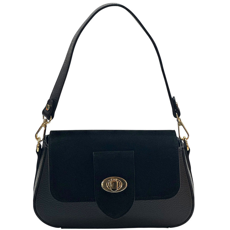 Be Exclusive Leather Cross - Body Bag – Handmade in Florence from Calfskin & Suede - Leather Italiano