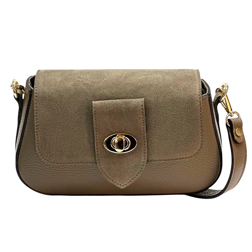 Be Exclusive Leather Cross - Body Bag – Handmade in Florence from Calfskin & Suede - Leather Italiano