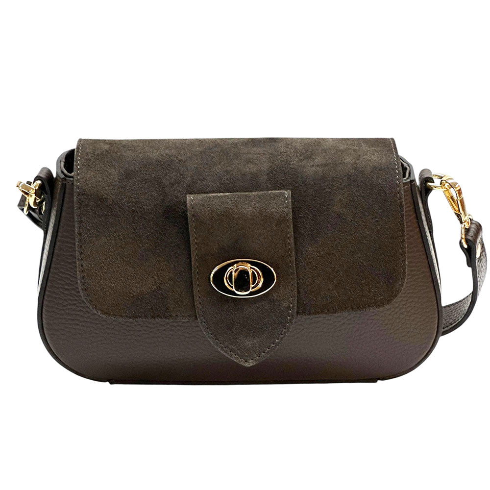 Be Exclusive Leather Cross - Body Bag – Handmade in Florence from Calfskin & Suede - Leather Italiano