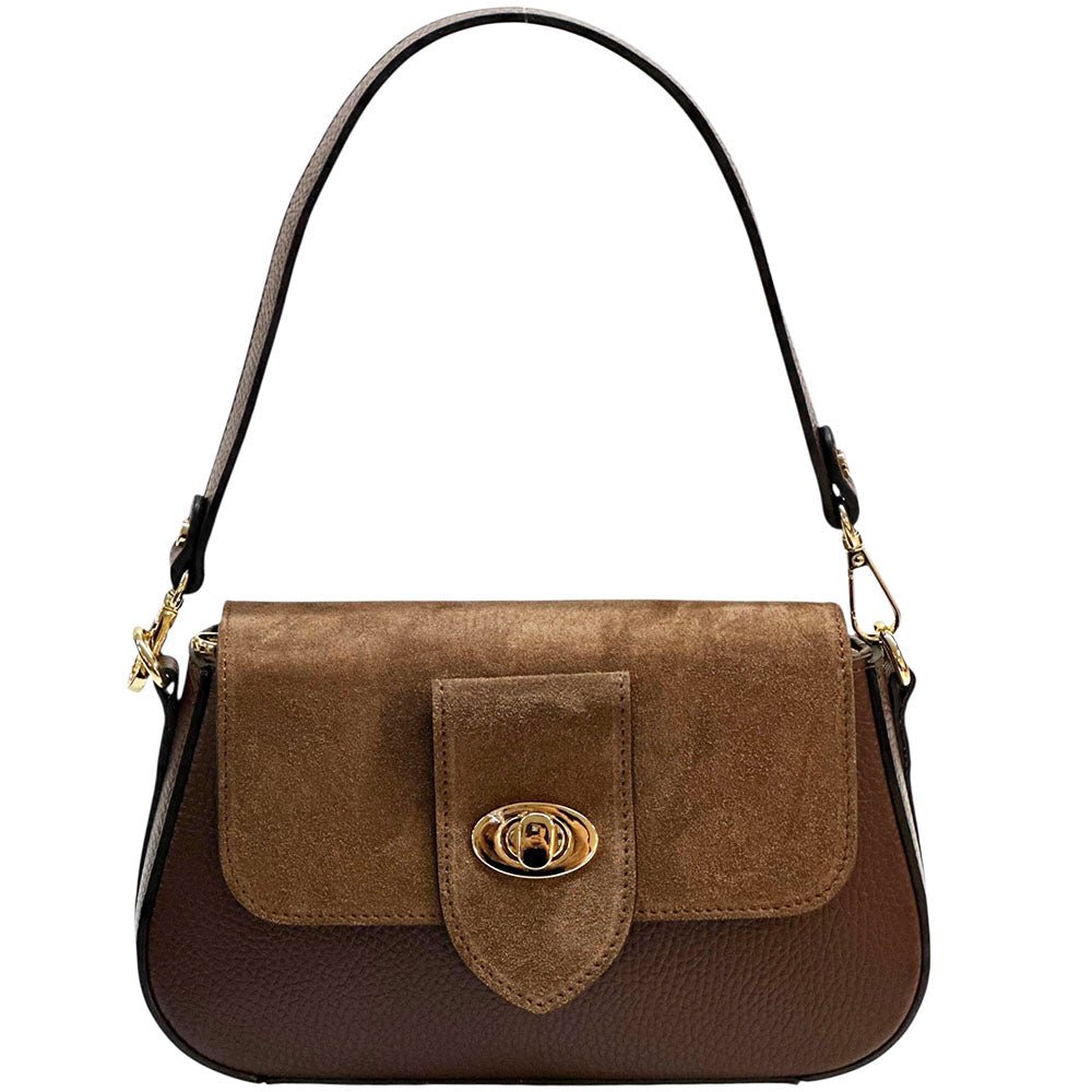 Be Exclusive Leather Cross - Body Bag – Handmade in Florence from Calfskin & Suede - Leather Italiano