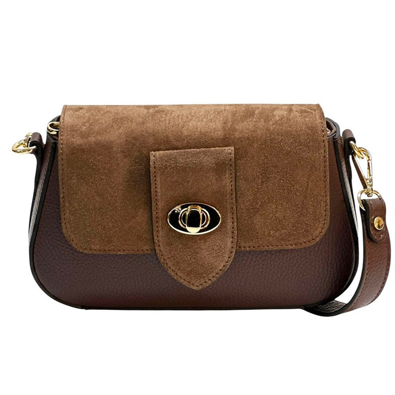 Be Exclusive Leather Cross - Body Bag – Handmade in Florence from Calfskin & Suede - Leather Italiano