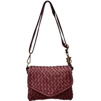 Bellavia Woven Cow Leather Crossbody Bag - Leather Italiano