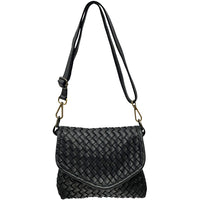 Bellavia Woven Cow Leather Crossbody Bag - Leather Italiano