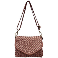 Bellavia Woven Cow Leather Crossbody Bag - Leather Italiano