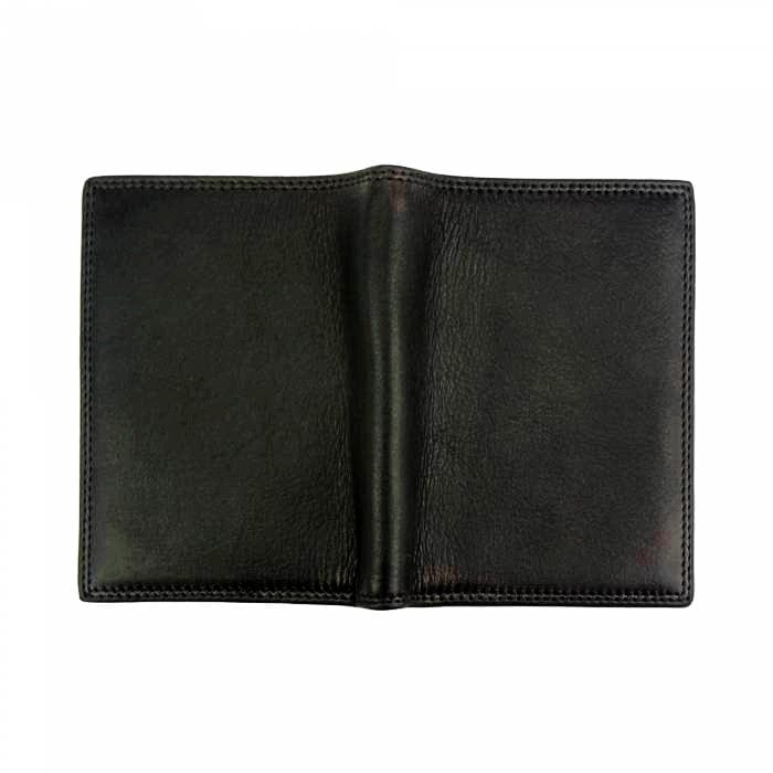 Back view of the Belluno Men's Black Leather Wallet