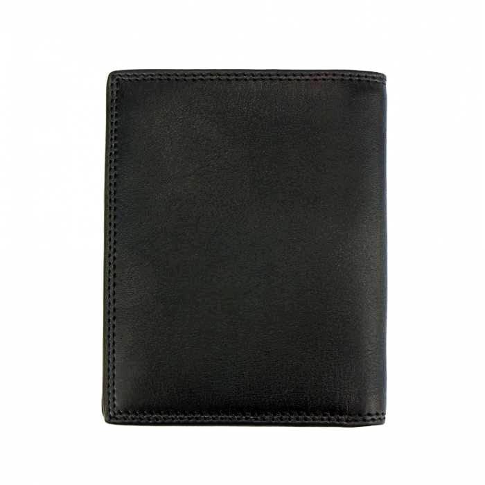 Front view of the Belluno Men's Black Leather Wallet