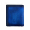 Men's blue leather wallet - front view
