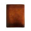 Front view of Dark Brown Calfskin Leather Wallet for Men