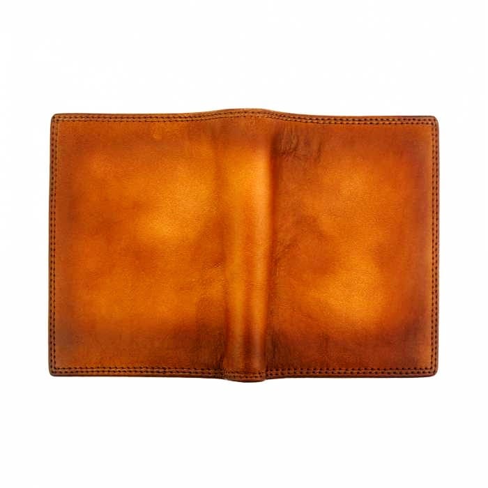 Back view of Tan Calfskin Leather Wallet for Men