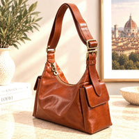 Benedetta Hand-Dyed Italian Leather Hobo Bag - Leather Italiano