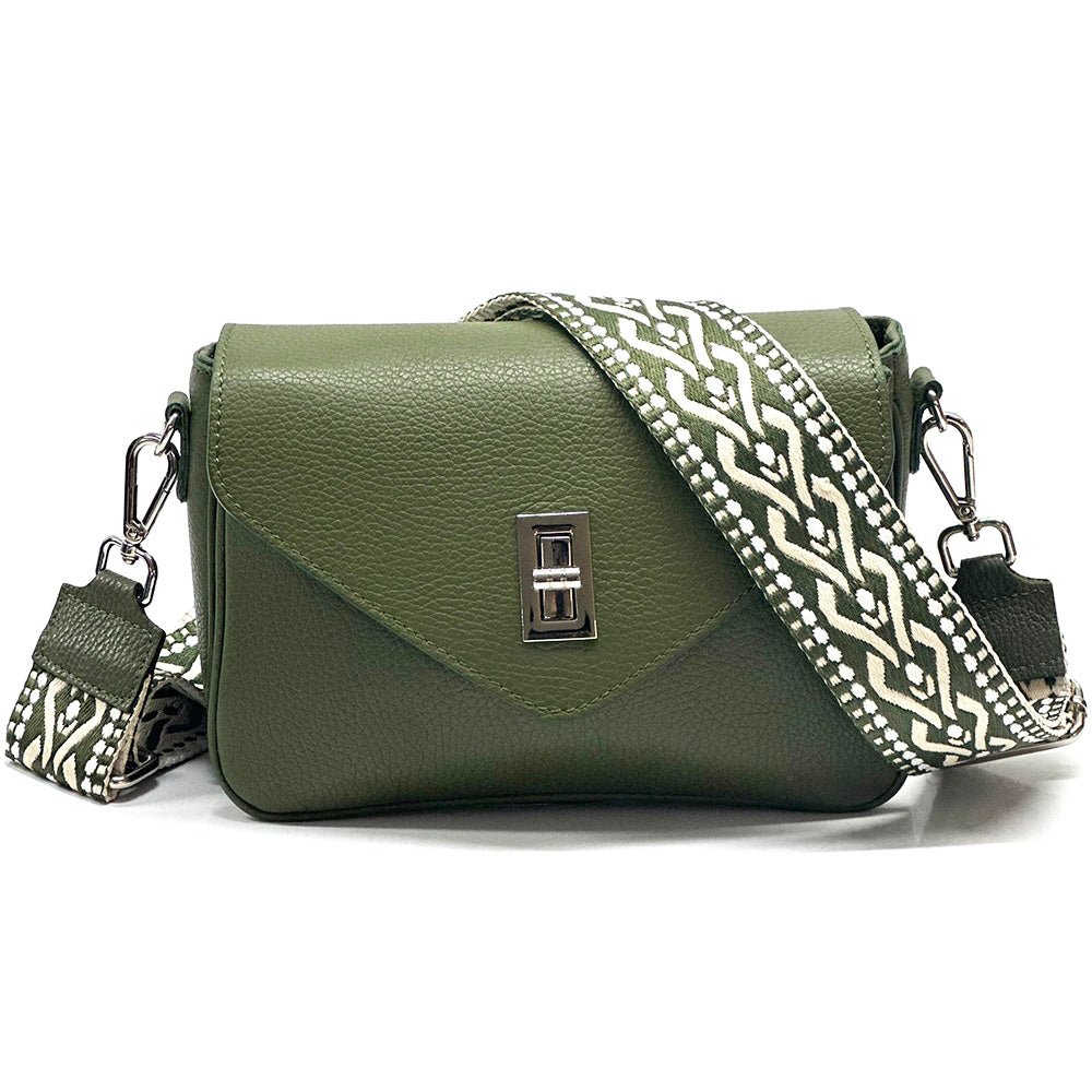 Bold Leather Crossbody Bag - Viva Italian Style - Leather Italiano