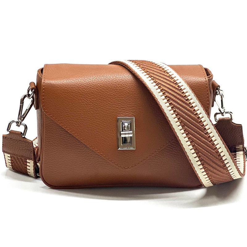 Bold Leather Crossbody Bag - Viva Italian Style - Leather Italiano