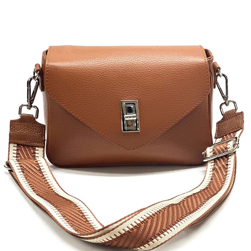 Bold Leather Crossbody Bag - Viva Italian Style - Leather Italiano