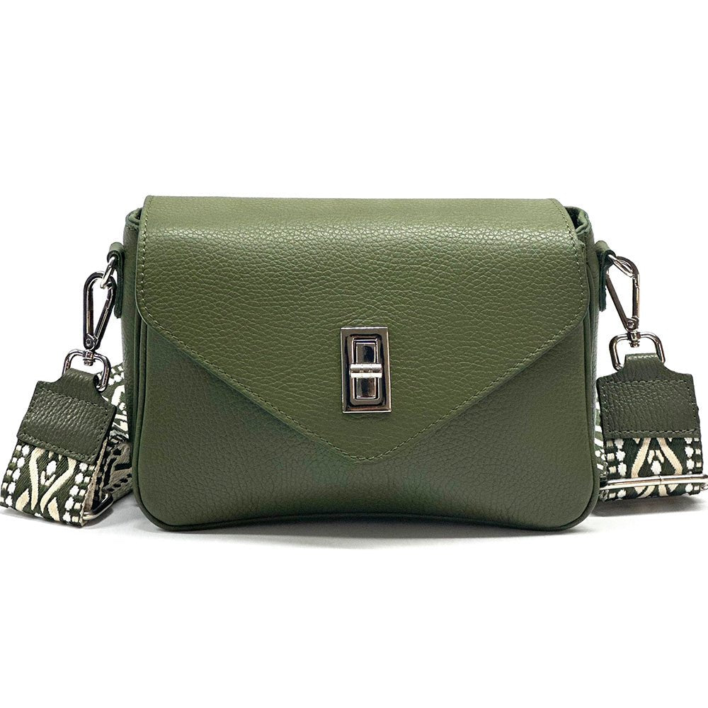 Bold Leather Crossbody Bag - Viva Italian Style - Leather Italiano