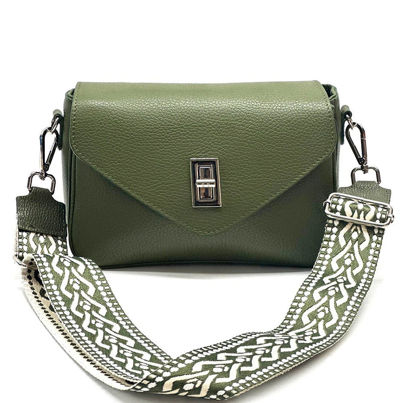 Bold Leather Crossbody Bag - Viva Italian Style - Leather Italiano