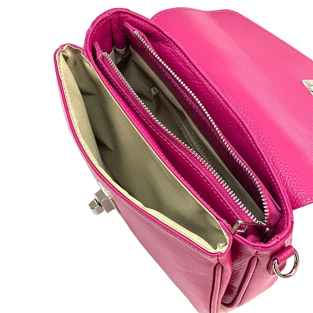 Bold Leather Crossbody Bag - Viva Italian Style - Leather Italiano