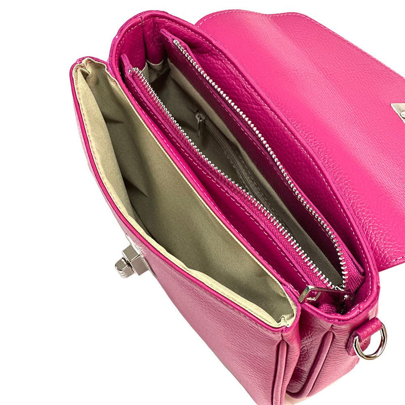 Bold Leather Crossbody Bag - Viva Italian Style - Leather Italiano