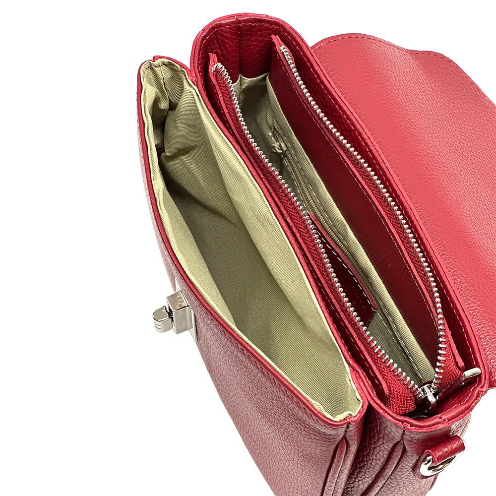 Bold Leather Crossbody Bag - Viva Italian Style - Leather Italiano