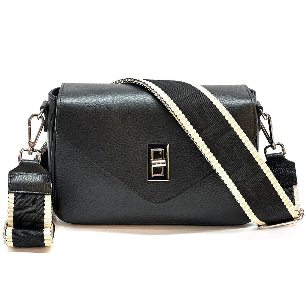 Bold Leather Crossbody Bag - Viva Italian Style - Leather Italiano