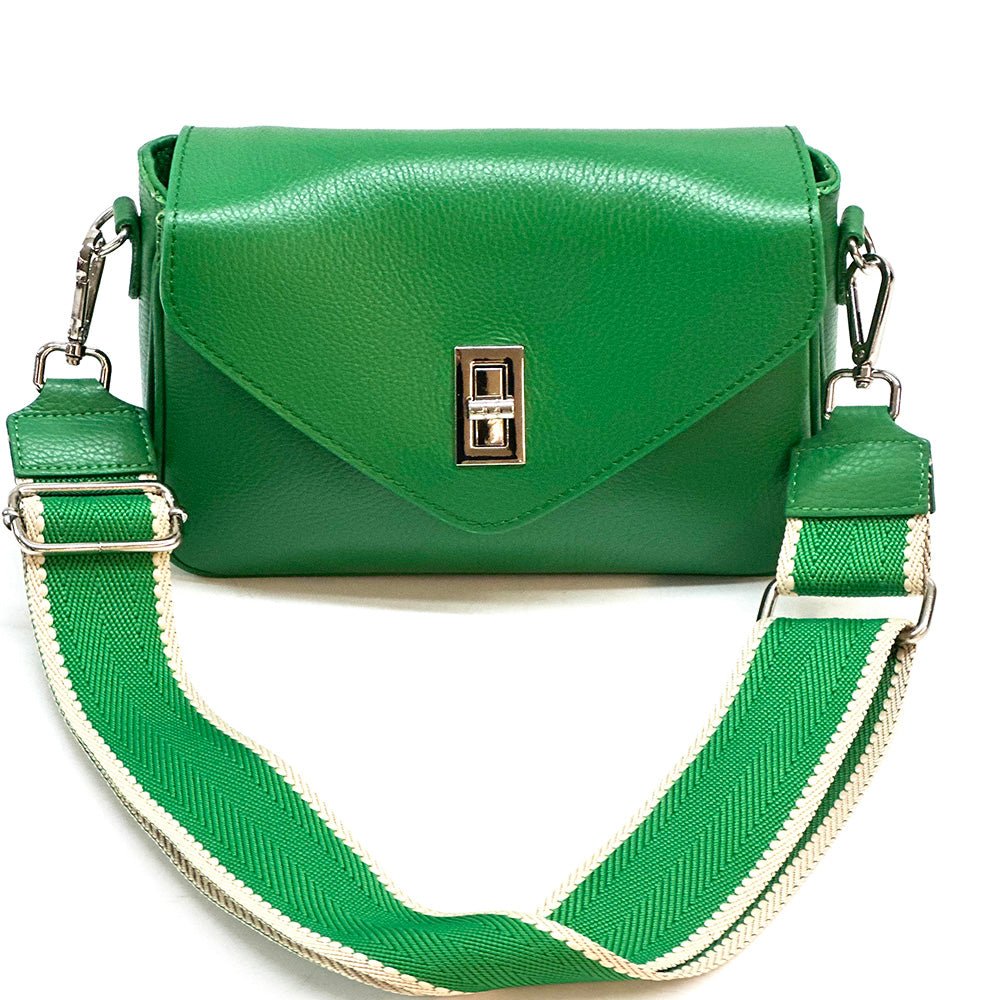Bold Leather Crossbody Bag - Viva Italian Style - Leather Italiano