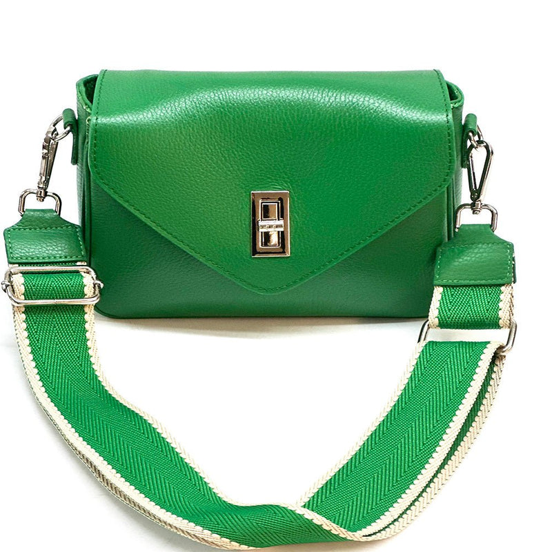 Bold Leather Crossbody Bag - Viva Italian Style - Leather Italiano