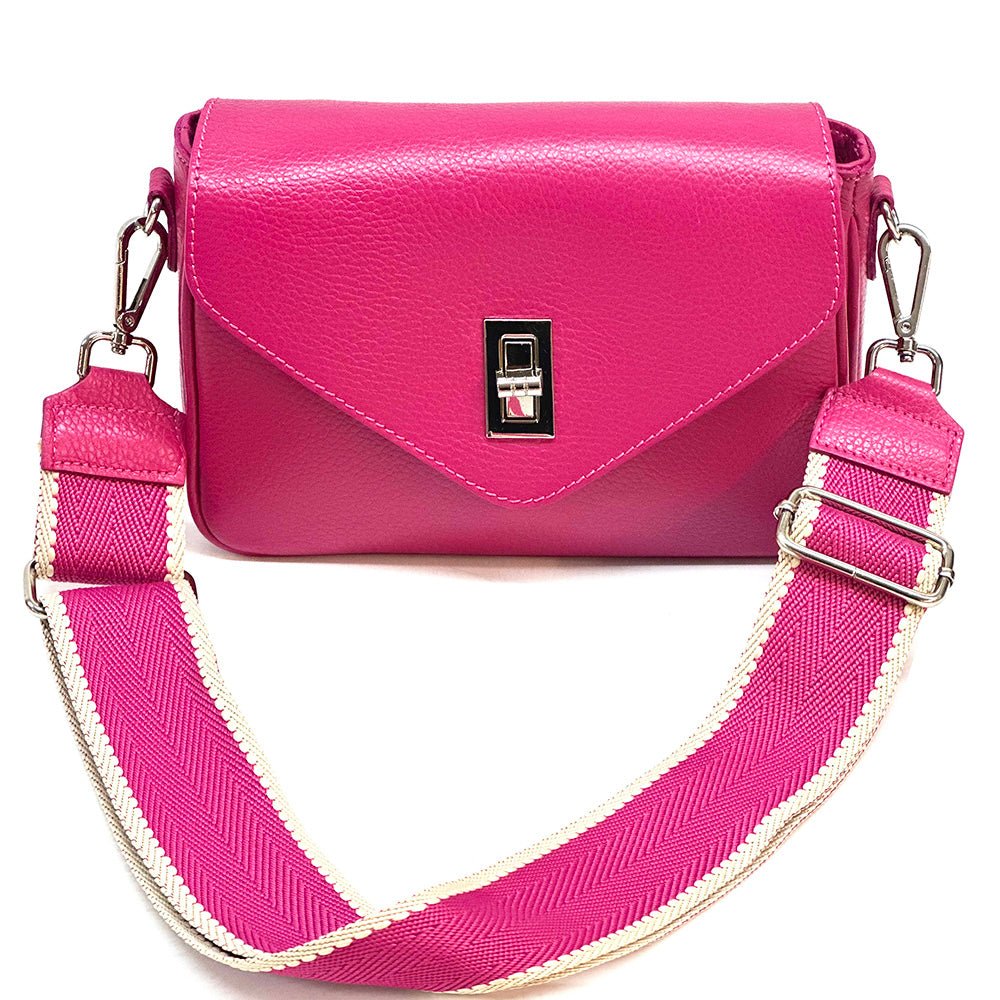 Bold Leather Crossbody Bag - Viva Italian Style - Leather Italiano