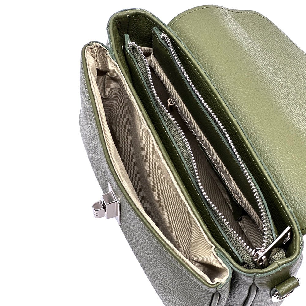 Bold Leather Crossbody Bag - Viva Italian Style - Leather Italiano