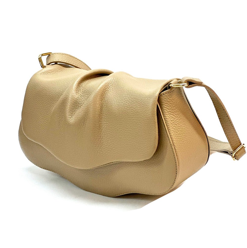 Calfskin Leather Crossbody Bag Elegant | Maria - Leather Italiano - Leather Italiano