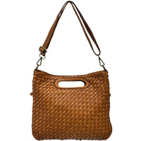 Calista Convertible Woven Italian Leather Bag - Leather Italiano