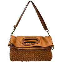 Calista Convertible Woven Italian Leather Bag - Leather Italiano