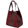 CARRY IT Italian Leather Tote Bag – Structured Croc - Embossed Design (Handmade in Florence) - Leather Italiano