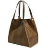 CARRY IT Italian Leather Tote Bag – Structured Croc - Embossed Design (Handmade in Florence) - Leather Italiano
