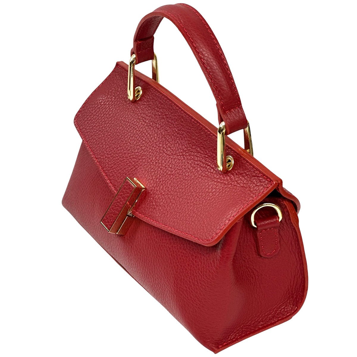 Casimira Italian Leather Envelope Top Handle Bag - Leather Italiano