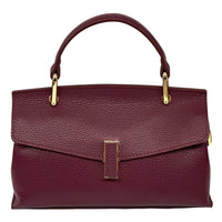 Casimira Italian Leather Envelope Top Handle Bag - Leather Italiano