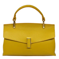 Casimira Italian Leather Envelope Top Handle Bag - Leather Italiano