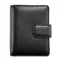 Front view of Catania Black Leather Wallet