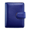 Front view of Catania Dark Blue Leather Wallet