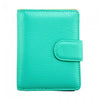 Front view of Catania Turquoise Leather Wallet