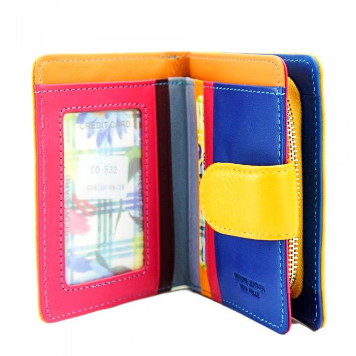 Alternative interior view of Catania Yellow Leather Wallet