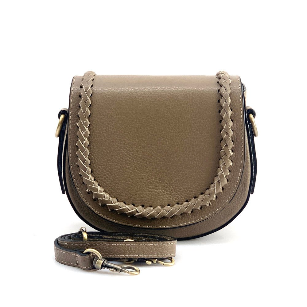 Cecilia Leather Crossbody: Crescent Bag - Leather Italiano