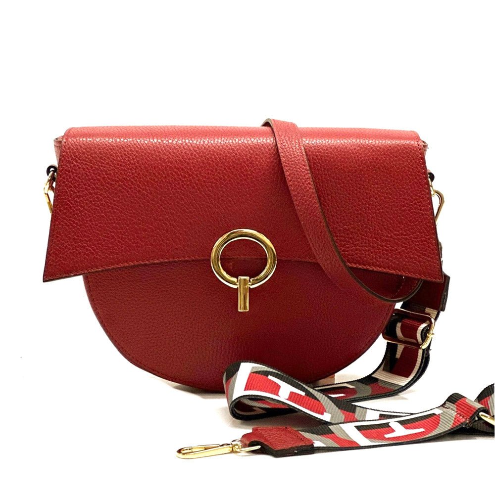 Charlotte Leather Crossbody Bag: Italian Leather - Leather Italiano