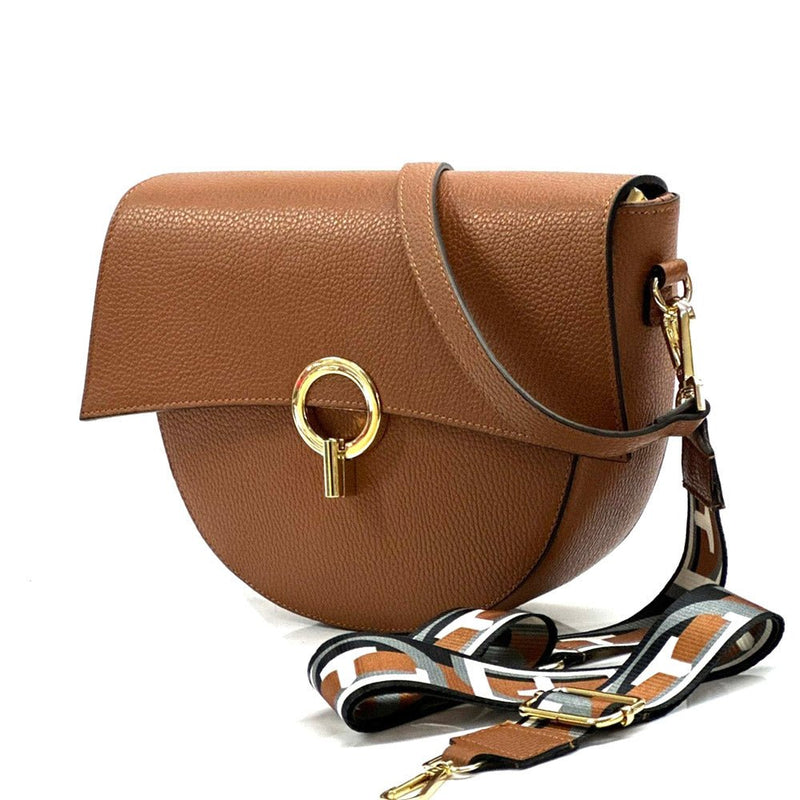 Charlotte Leather Crossbody Bag: Italian Leather - Leather Italiano