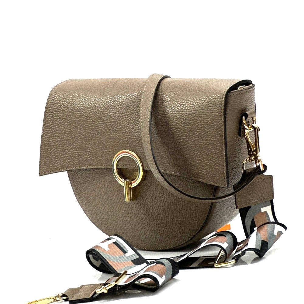 Charlotte Leather Crossbody Bag: Italian Leather - Leather Italiano