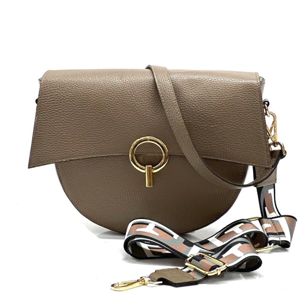 Charlotte Leather Crossbody Bag: Italian Leather - Leather Italiano